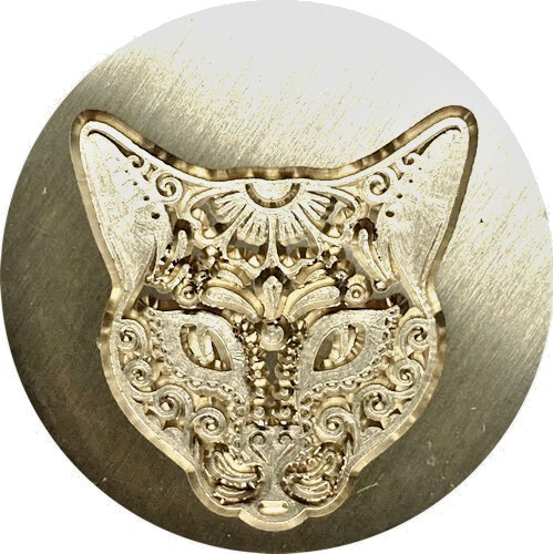 Cat Sugar Skull 1.2″ Wax Seal Stamp Head – unique design, perfect for Cat Lovers