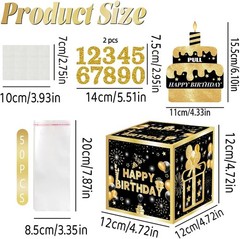 Birthday Money Box for Cash Gift with DIY Stickers，A Surprising Money Gift Box