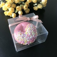 50x Clear Donut Favor Boxes Wedding Birthday Party Give Away Gift Box for Guests