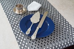Strova Silver Wedding Cake Knife and Server Set | Party, Anniversary & Reception