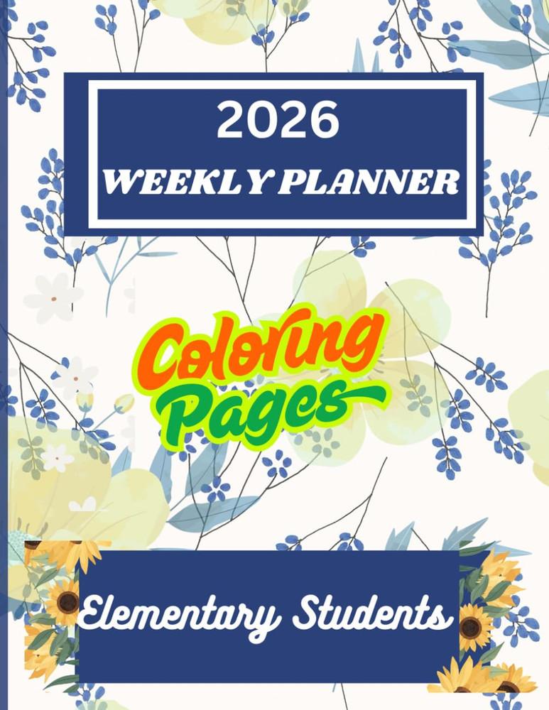 Weekly Plammer: A cool weekly planner with coloring pages for a productive organ