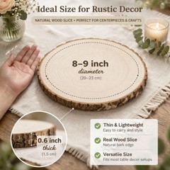 Wood Slices for Centerpieces 10 Pcs Natural Wood Rounds 8-9 Inch for Wedding …