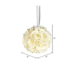 5 pcs 6″ Kissing Flower Ball Wedding Silk Rose Party Pomander Party decoration