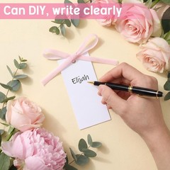 200 PCS Table Setting Place Name Cards 15.75 Inch Velvet Ribbon 3.54×1.57 In