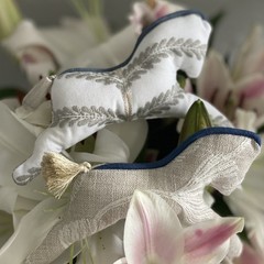 Wedding Horse Table Decor, Neutral Fabric Scandinavian Style Set of 10 pcs
