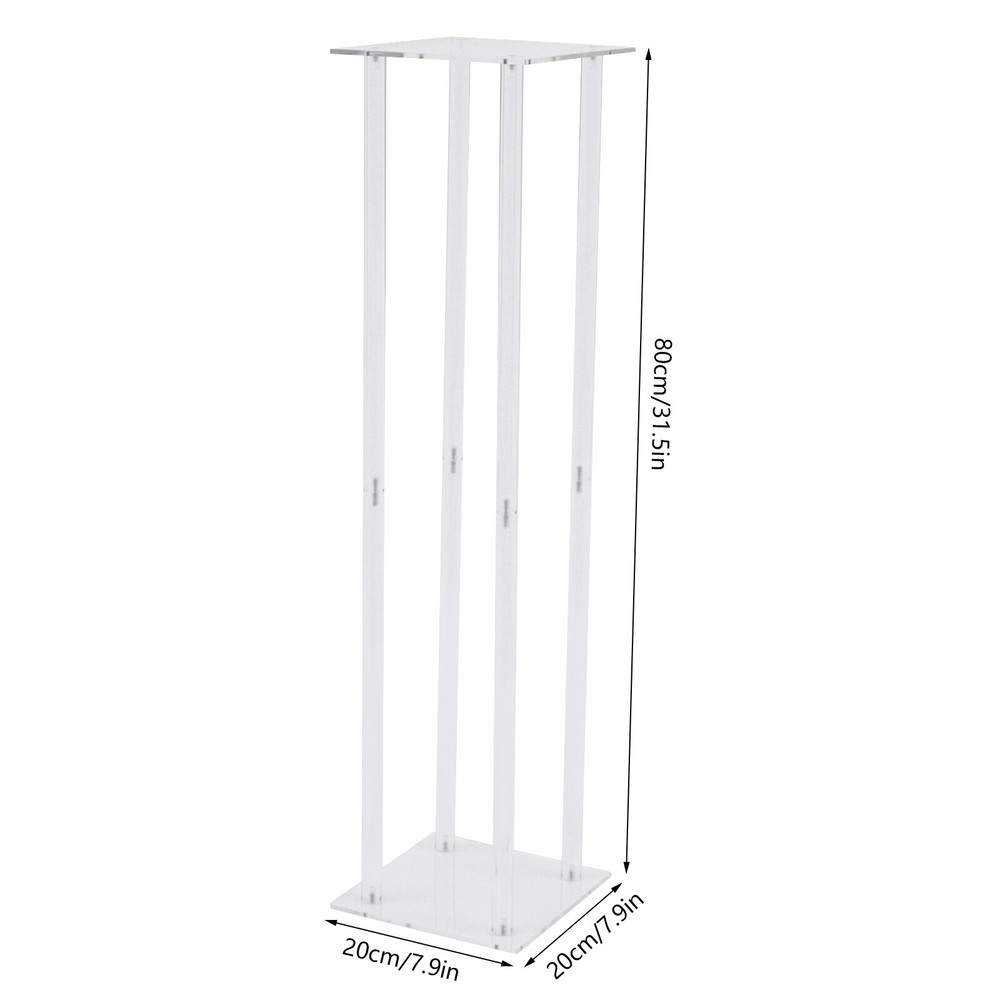 10x Acrylic Wedding Flower Stand Rectangle pedestal for Table Centerpiece Decor