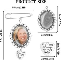 Personalized Wedding Bouquet Charm Making Kit – Silver Lacy Frame & Cabochons