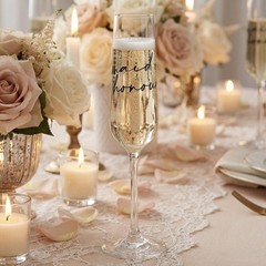 Maid of Honour Champagne Flute Glass Wedding Thank you Gift by Amore Boxed