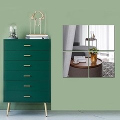 Full Length Acrylic Mirrors Stickers for Walls, 4pcs Self Adhesive Safe Plexi…