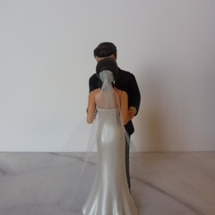 New Bride and Groom Wedding Cake Topper Figure Man Woman Couple Decoration Set