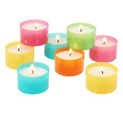 Stonebriar 96 Pack Multicolor Unscented 6 To 7 Hour Long Burning Tea Light