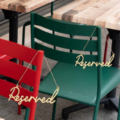 12 Pcs Reserved Seating Signs for Wedding Chairs Hanging Wooden Rustic Reserved