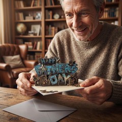 Happy Father’s Day Card – Funny 4 Layers 3D Pop Up Greeting Card Gift for Dad…