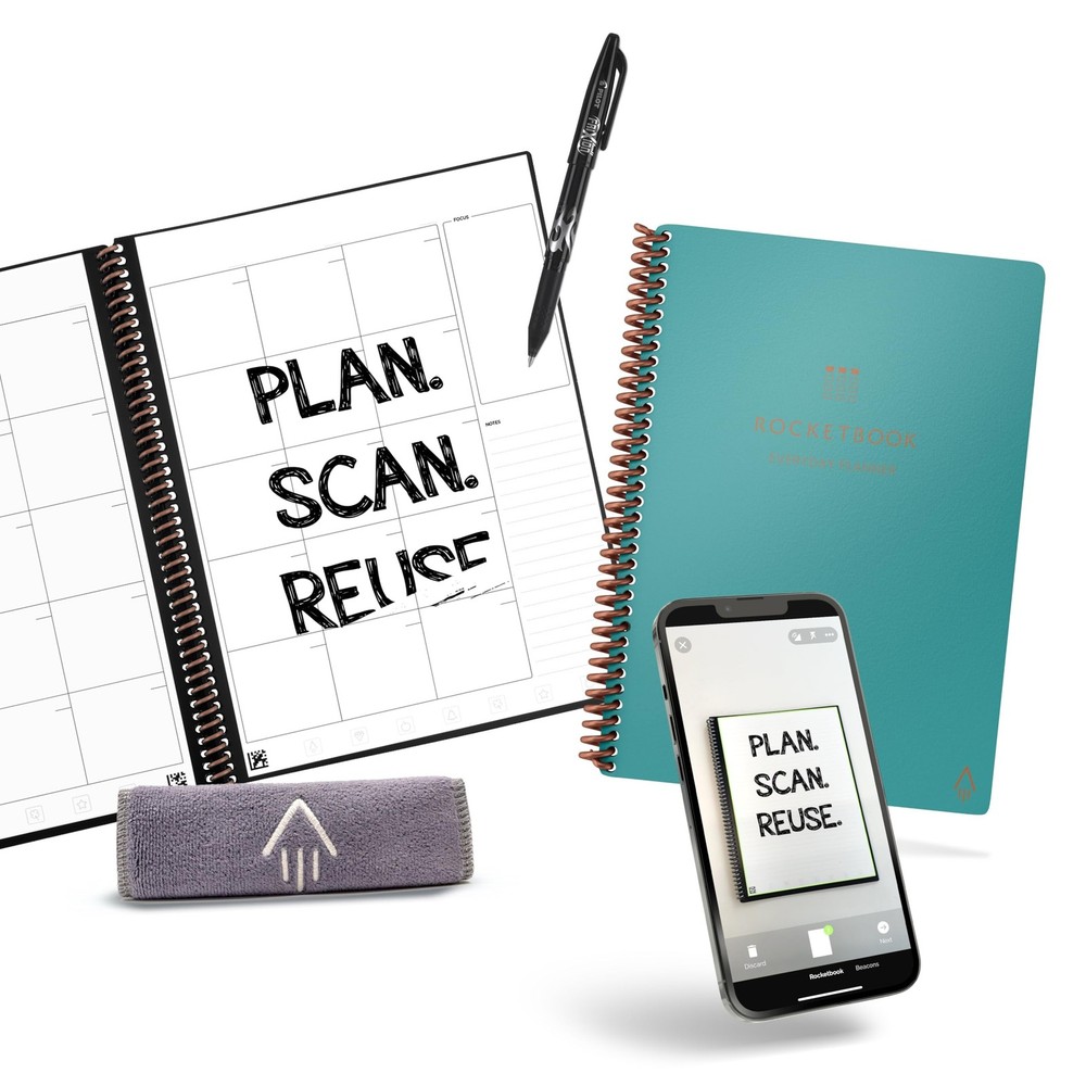 Rocketbook Smart Reusable Everyday Planner, Undated Weekly, Monthly, Annually…