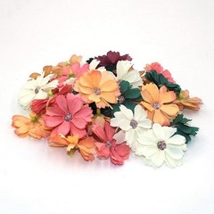 50 pieces DIY daisy home wedding mini silk flower head decoration artificial