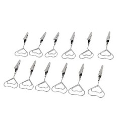 12pcs 2.8in Double Headed Memo Clip Metal Card Holder Wire Photo Clamp