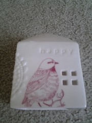 WEDDING PORCELAIN TRINKET BOX «HAPPILY EVER AFTER» with BIRD & FLOWERS HALLMARK
