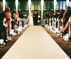 Gold Aisle Runner for Wedding Ceremony 2FTx15FT Sequin Aisle Runner Wedding
