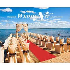 Red Carpet Runner for Party, 2.6X30 ft, 130 GSM Felt Non-Woven Fabric,