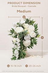 Elegant Ivory Cascade Bridal Bouquet