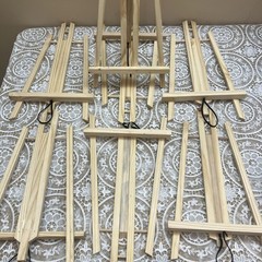16” x 9” tabletop wooden easels lot of 7 event decor catering