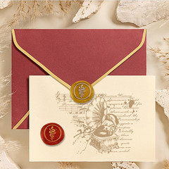 Snake Star Wax Seal Stamp Wedding Invitations Embossed Stamp Sealing Removable 1