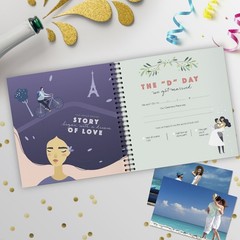 Honeymoon Travel Journal, Record-Book Trip Together, 8 x 8 inches, Hardcover