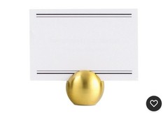 Place Brushed Gold Card Holder Classic Round 0.4 X 1 X 1 Inches