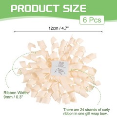 6 Piece Grosgrain Gift Bows 4″ Stickers