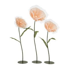 Fake Flowers 3pcs Champagne Wedding Centerpiece Aisle Decor Artificial With Base
