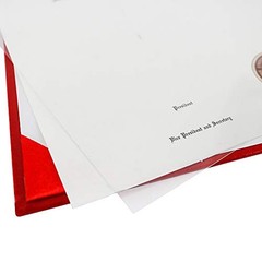 8.5″x11″ Smooth Padded Diploma Cover Certificate Holder 1 Pack Red