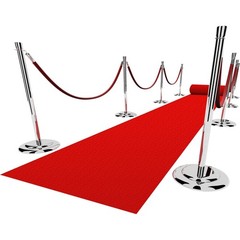 Red Carpet Runner for Party, 2.6X15 ft, 130 GSM Felt Non-Woven Fabric, Hollyw…