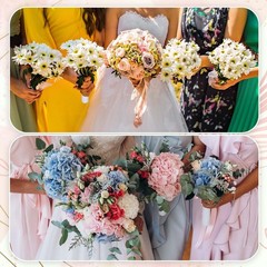 7 Pcs Floral Bouquet Holder Kit – Foam Handle for Wedding DIY Flower Arrangement