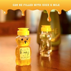 MOLADRI 18 Pack Plastic Bear 4.8 inches (Height), 5 fl oz (Capacity), Yellow