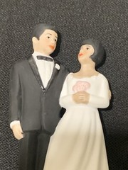 1984 Wedding Cake Topper Coast Novelty Mfg. Bride and Groom New NIB