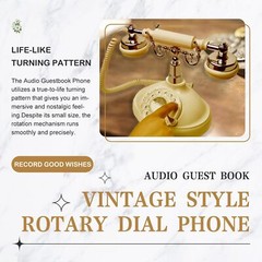 KFURNIKN Audio Guest Book Wedding Phone to Record Customized Audio Message,