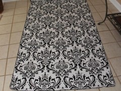 DAMASK AISLE RUNNER – Traditional Black & White, Wedding, Bridal, 25 feet long