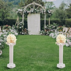2Pcs Wedding Roman Column Wedding Landscaping Roman Pillar Flowerpot Stand Decor
