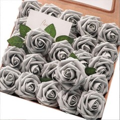 25/50x Artificial Fake Plant Bunch Rose Flowers Bouquet Home Decor Wedding Party