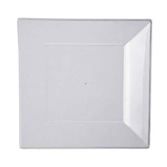 10 pk Plastic 6″ CLEAR Square PLATES Disposable TABLEWARE Party Wedding SALE