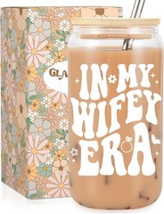 Fairy’s Gift Wifey Era Cup, Wedding, Bride Gifts for Her, 16 Ounces, White