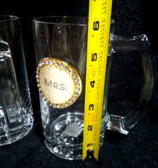 NIB~PAIR ~ MR & MRS «BEER MUGS» wedding «from this day Forward» NEW IN BOXES