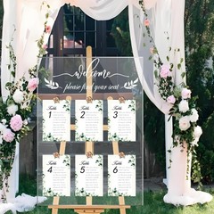 Wedding Seating Chart Board Display, 24×18 Inch Welcome Please Find Your Seat…