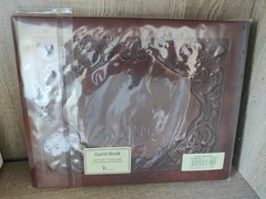Barnes & Noble Leather Guest Book Made In Italy 8.5″x 10.5″ Brand New In Plastic