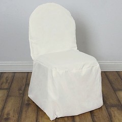 25 Ivory POLYESTER BANQUET CHAIR COVERS Wedding Reception Party Decorations