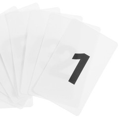 10Pcs Reusable Plastic Number Digital Cards 1-10 for Home Table Display