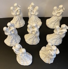 8-White Porcelain BRIDE AND GROOM First Dance Cake Topper or Table Setting
