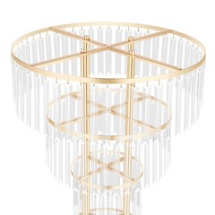 Crystal Flower Stand Round Pedestal Stand Gold Wedding Party Decoration