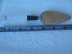 Vtg Cheese Pastry Cake Pie Server Knife Acrylic Sterling Silver Stainless Steel