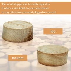 5 Pieces White Oak Wine Barrel Bung 2 Inch about 1-7/8 inch, wood colors